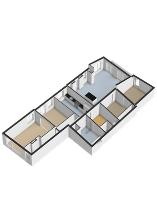 Floorplan - Ambyerstraat Noord 94AB, 6225 EG Maastricht